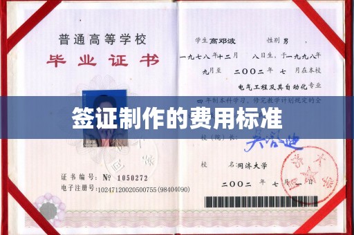 荣成签证制作的费用标准