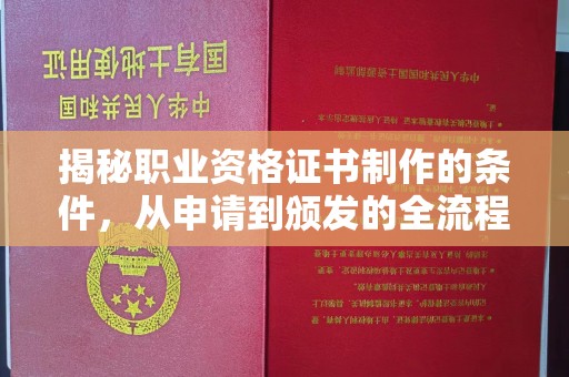 荣成揭秘职业资格证书制作的条件，从申请到颁发的全流程解析